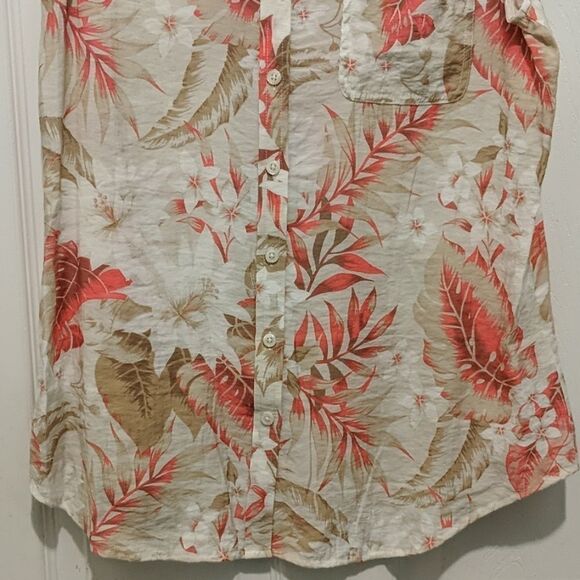 Van Heusen Studio floral print easyfit top Sz L - Picture 2 of 5